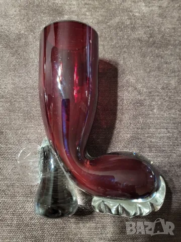 Червена вазичка, снимка 2 - Вази - 48446276