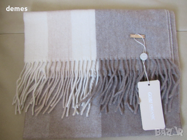 Фин шал 100% кашмир, райе, органичен кашмир, Монголия, снимка 4 - Шалове - 36321952