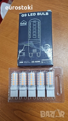 Auting G9 LED димируеми крушки, 4W 2700K топло бяла светлина 32 * 2835 SMD LED крушки, снимка 7 - Крушки - 51488646