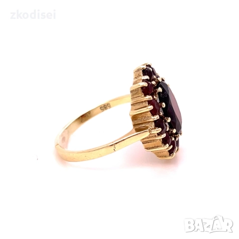 Златен дамски пръстен 4,89гр. размер:54 14кр. проба:585 модел:34869-1, снимка 3 - Пръстени - 52247692