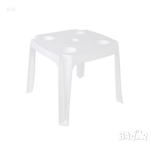 Маса за пикник, Пластмасова маса за чадър, и поставка за чаши, 44х44х39см, снимка 1 - Къмпинг мебели - 40318690