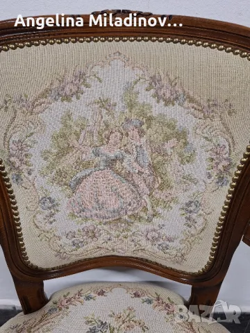 Винтидж кресло Луи XV с богата дърворезба , снимка 7 - Дивани и мека мебел - 49883980