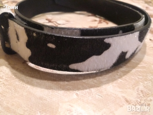 BERSHKA Нов Зебров Дамски Кожен Колан 95см , снимка 7 - Колани - 52656948