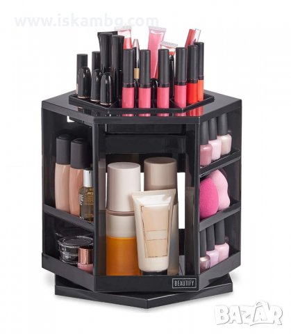 ПЛАСТМАСОВ, НАСТОЛЕН ОРГАНАЙЗЕР ЗА ГРИМОВЕ, ВЪРТЯЩ - код 2016 , снимка 4 - Други - 33965433