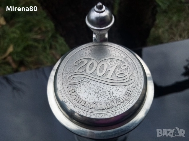 Немска халба с калаен капак, снимка 5 - Антикварни и старинни предмети - 52958293