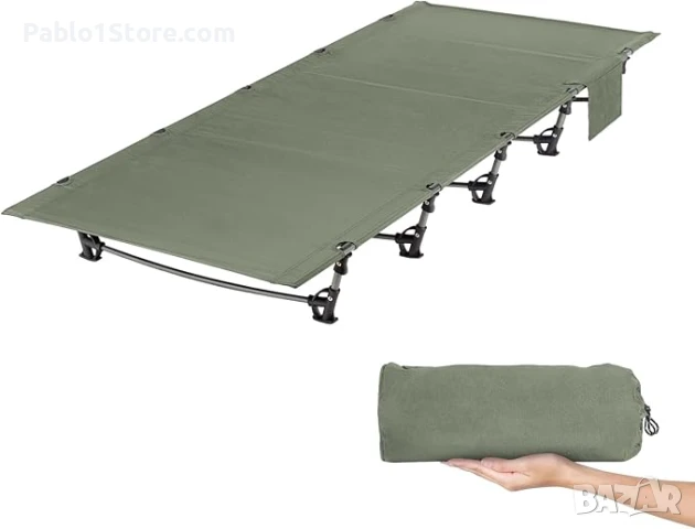 Ултра леко сгъваемо къмпинг легло Leogreen, преносимо компактно, 192 x 70 x 17 см, товароносимост до, снимка 1