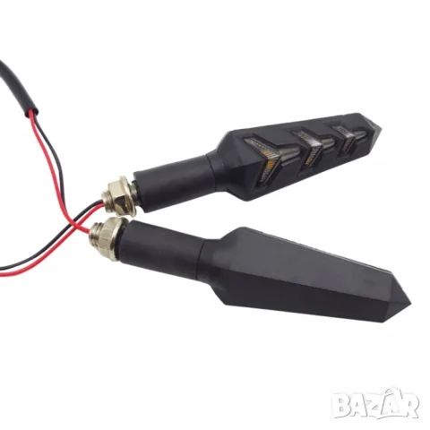 Оранжеви 12V мигачи за мотор с PVC корпус 2 броя, снимка 2 - Аксесоари и консумативи - 55865954