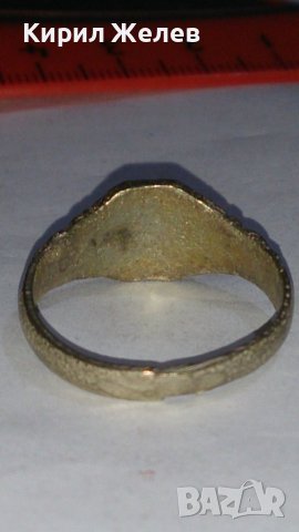 Старинен пръстен сачан над стогодишен с БУКВА С - 73811, снимка 6 - Антикварни и старинни предмети - 29013615
