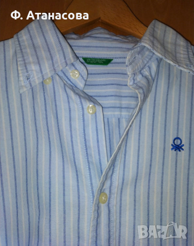 Намалям! Нова перфектна мъжка риза United Colors of Benetton Бенетон, размер М, снимка 3 - Ризи - 36379992
