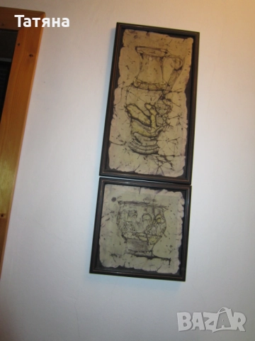 ПАНО   ЗА СТЕНА  /коприна ;текстил;метал /цветя/;, снимка 4 - Пана - 15633349