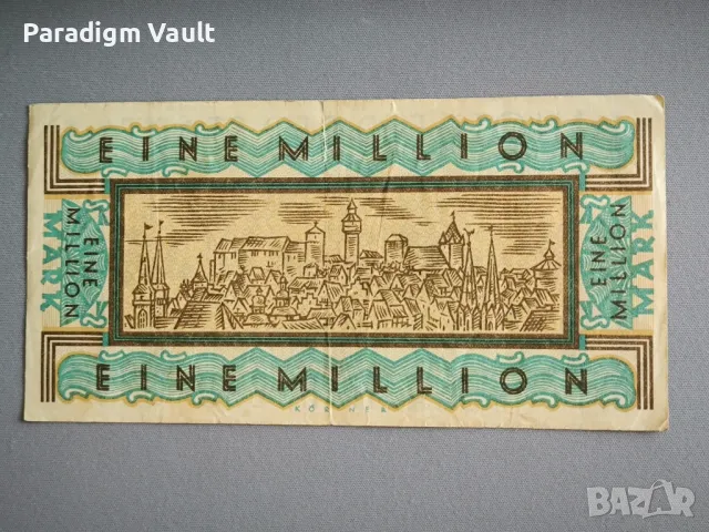 Банкнота - Германия - 1 000 000 марки (Нюрнберг) | 1923г., снимка 2 - Нумизматика и бонистика - 48349826