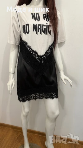 Лятна рокля в черно и бяло, снимка 1