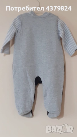 Нов немски комплект гащеризон и блуза за бебешки Ernsting's family Topolino  р.62, с этикет, снимка 7 - Бебешки гащеризони - 53463347