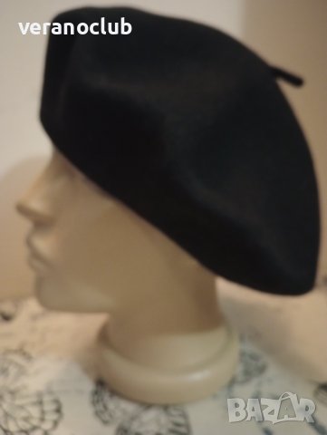 Стилна дамска барета Черна, снимка 2 - Шапки - 39865378