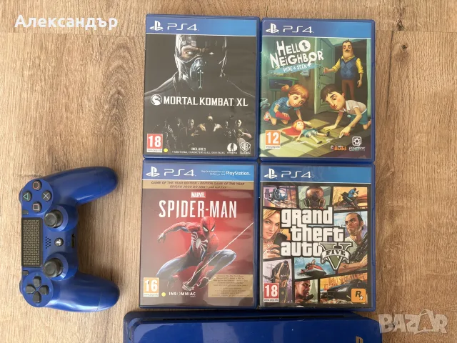 Playstation 4, 500gb, с 1 джойстик и 4 игри, снимка 3 - PlayStation конзоли - 56151561