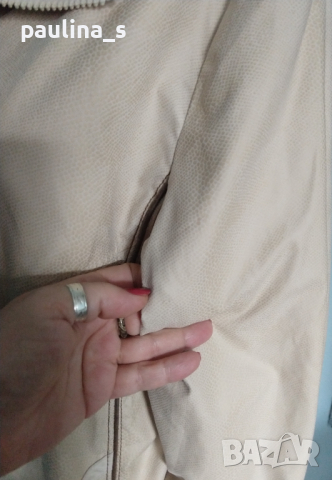 Уникално преходно яке тип парка в блед змийски принт "Frandsen" micro / голям размер , снимка 5 - Якета - 36283648