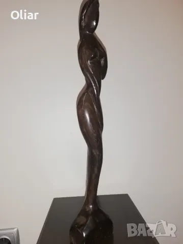 Много елегантна, фина и красива статуетка на жена. Дърво., снимка 5 - Статуетки - 48106380