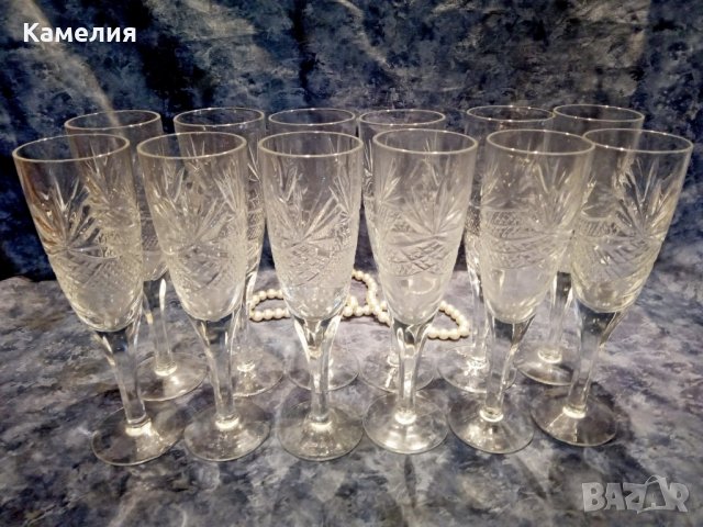 Кристални чаши., снимка 1 - Чаши - 41541488