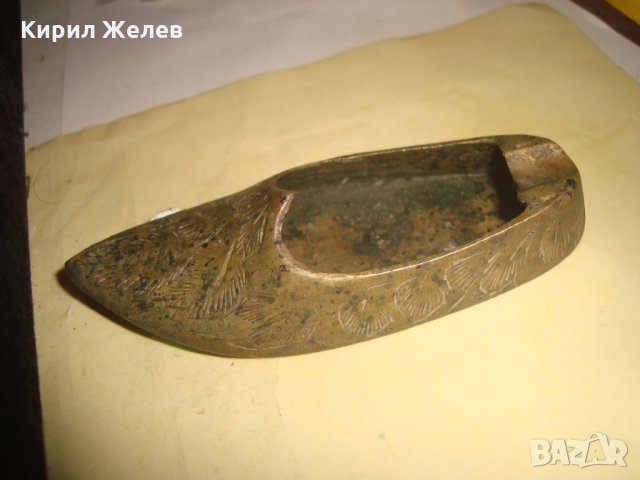 СТАР БРОНЗОВ ЧЕХЪЛ - ПЕПЕЛНИК РЪЧНО МАЙСТОРСКИ ИЗРАБОТЕН и ОРНАМЕНТИРАН ХУДОЖЕСТВЕНО с КАЛЕМ 15418, снимка 10 - Колекции - 34339632