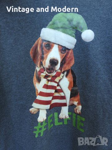 Нова мъжка коледна ватирана блуза фланела суитшърт пуловер фанела (L), снимка 4 - Блузи - 39759015