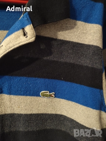 Оригинална мъжка раирана блуза Lacoste , снимка 8 - Блузи - 52100291
