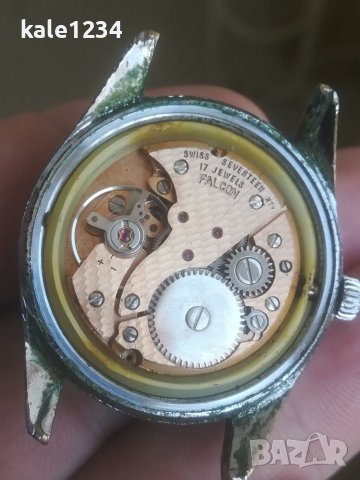 Швейцарски часовник FALCON. 17rubis. Vintage watch. Swiss made. Механичен механизъм. Мъжки часовник , снимка 7 - Мъжки - 39638518