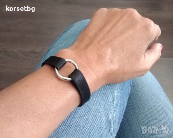 Сатенена гривна с халка 7074, снимка 1