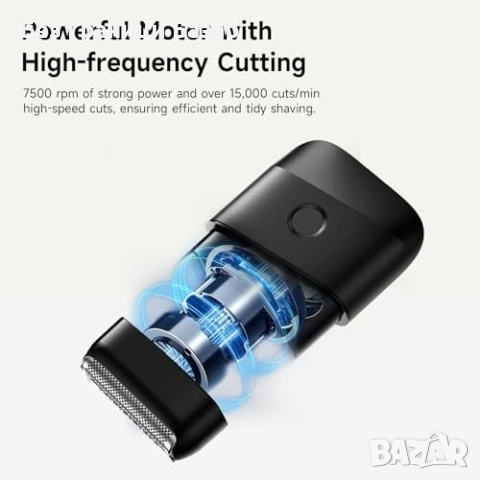 Нова мъжка фолиева Портативна електрическа самобръсначка 2 остриета, снимка 2 - Електрически самобръсначки - 53824478