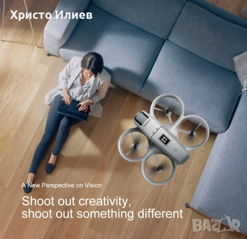 Дрон Xiaomi D16 Mini с 3 батерии 8K HD камера VR очила Сив, снимка 7 - Дронове и аксесоари - 52008518