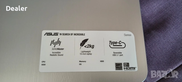 Лаптоп ASUS X540Y, снимка 5 - Лаптопи за дома - 52918275