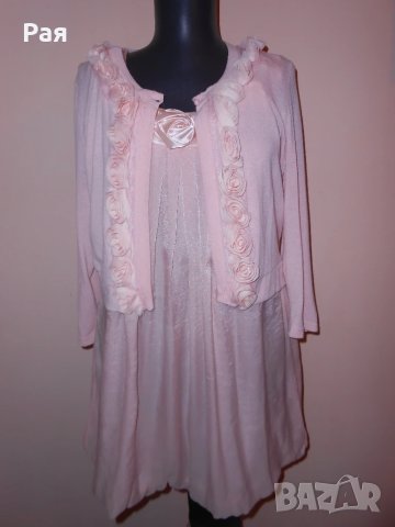 Туника с болеро в цвят пепел от рози, снимка 1