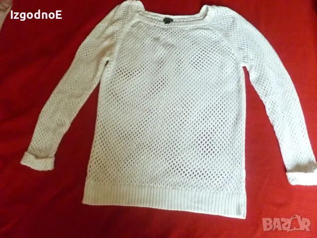 М-Л Лот плетени пуловери на дупки черен и бял, снимка 9 - Блузи с дълъг ръкав и пуловери - 47388852