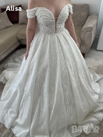 Булчинска рокля тип принцеса , снимка 7 - Сватбени рокли - 50493411