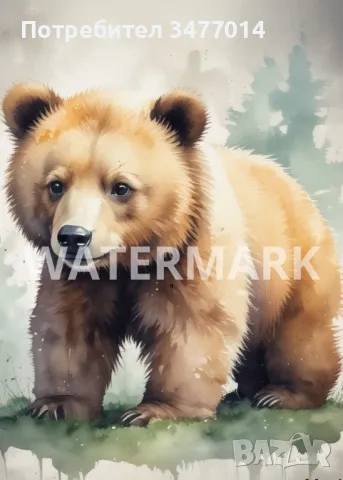 Лот от 6 картини в размер 25х35 см за детска стая, животни, пвц пана със закачалки, снимка 10 - Други - 48902066