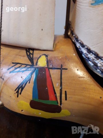 Декоративна настолна лампа от сабо, снимка 7 - Настолни лампи - 34647895