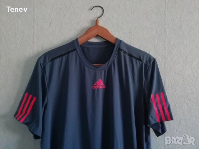 Adidas Barricade Tennis оригинална мъжка тенис тениска фланелка Tee - Tech Ink Blue, снимка 4 - Тениски - 52928525