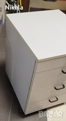 Шкафче за бюро с 4 чекмеджета - контейнер на колела 43,3 /50/60,5см, снимка 16 - Шкафове и рафтове - 48229539