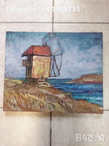 Картина море Мелница 