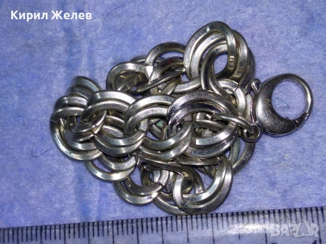 СТАРА ПОСРЕБРЕНА МЕДНА ГРИВНА РЯДКА ЗДРАВА РЕТРО ПЛЕТКА РЪЧНА МАЙСТОРСКА ИЗРАБОТКА 37905, снимка 4 - Антикварни и старинни предмети - 40690078