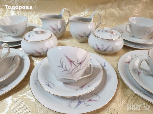 Порцеланов двоен сервиз за чай,кафе schwarzenhammer bavaria germany 1949-х1952 година, снимка 3 - Сервизи - 40617821