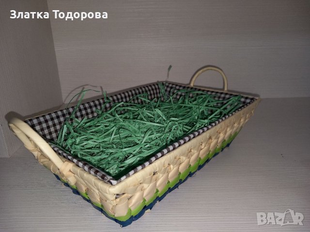 Панерче с трева за Великден , снимка 2 - Декорация за дома - 38700944