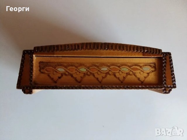 Пирографирана кутия от соц-а, снимка 2 - Декорация за дома - 46467892