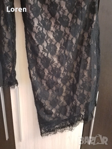 *Last Point life*Нова рокля подплатена с дантела без един ръкав, снимка 4 - Рокли - 52580380