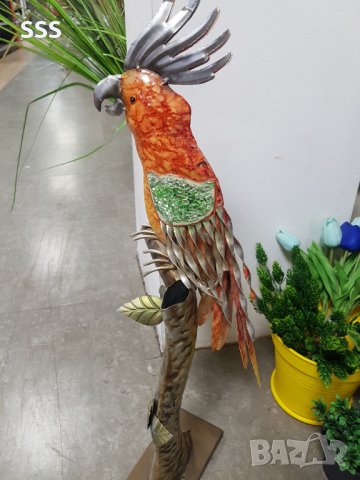 Метален папагал, снимка 6 - Декорация за дома - 41889387