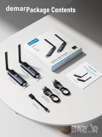 Безжичен HDMI предавател и приемник Lemorele, TuTuPlay, 5G,200 м,1080P, снимка 8 - Друга електроника - 52076191