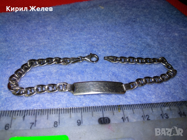 ПРЕКРАСНА ИТАЛИАНСКА СРЕБЪРНА ГРИВНА СРЕБРО 925 ITALY с БЯЛА ПОЗЛАТА ВИНТИДЖ ПЛЕТКА 43212, снимка 11 - Гривни - 44692247