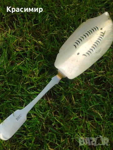 Решетъчен псребрен прибор за сервиране . , снимка 4 - Антикварни и старинни предмети - 47735090