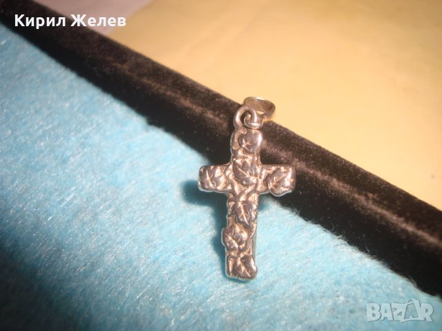 СТАРО СРЕБЪРНО АРТ ФЛОРАЛНО ОРНАМЕНТИРАНО КРЪСТЧЕ СРЕБРО 925 КРЪСТ 26255, снимка 3 - Колиета, медальони, синджири - 34635568