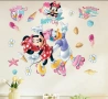 Мини Маус и Дейзи на кънки самозалепващ стикер лепенка за стена мебел прозорец детска стая детски, снимка 1