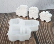 3D 3 Коледен Вагон вагони влак локомотив силиконов молд форма фондан смола шоколад гипс декор, снимка 2